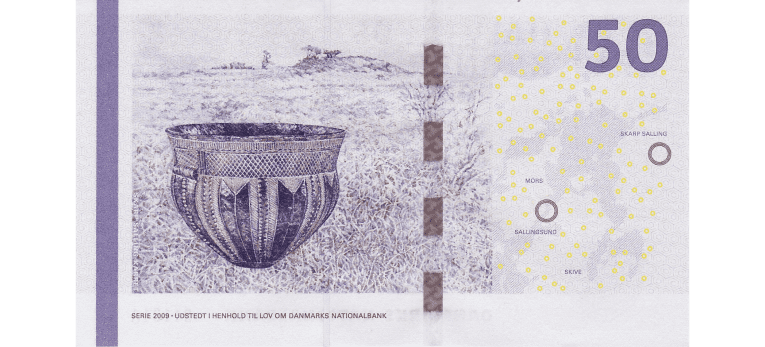 Corona Danesa - Imagen del reverso del billete de 50 DKK