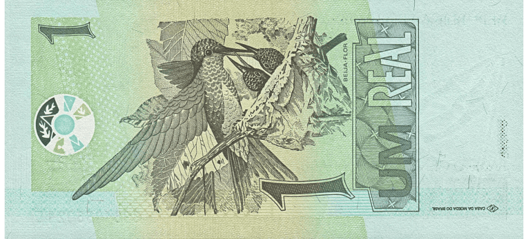 Real Brasileño - Imagen del reverso del billete de 1 BRL